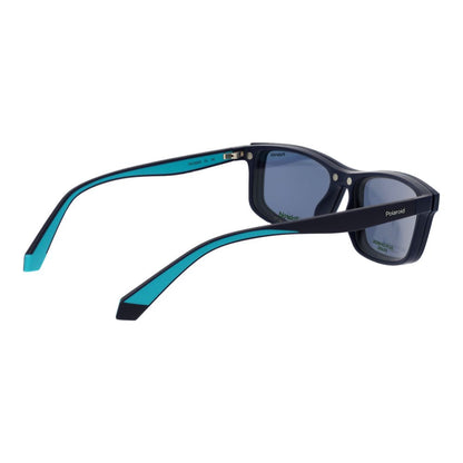 Polaroid Men’s Sunglasses – Blue Rectangle Frame, Polarized Lenses