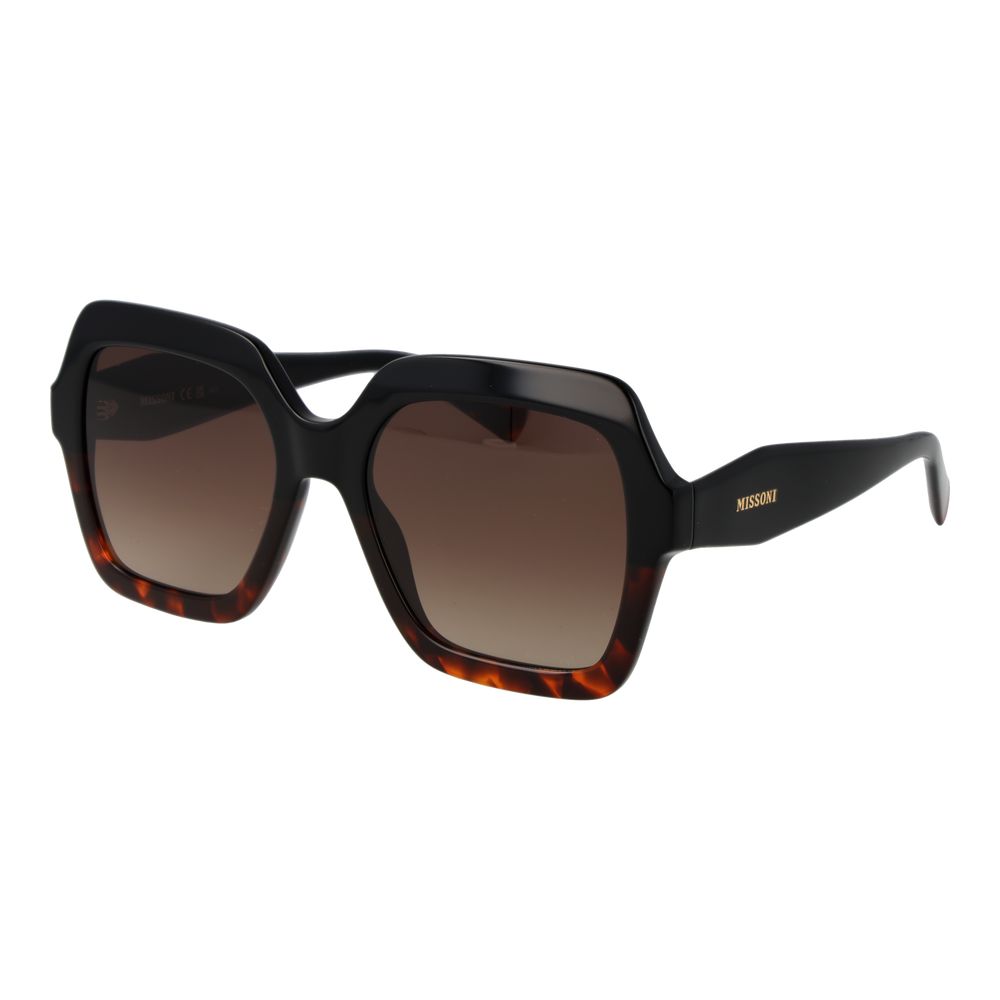 Missoni Women's Sunglasses – Black Square Frame, Brown Gradient Lenses