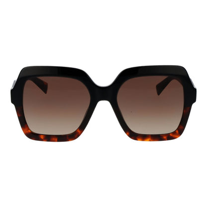 Missoni Women's Sunglasses – Black Square Frame, Brown Gradient Lenses
