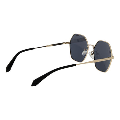 Polaroid Women’s Sunglasses – Gold Square Frame, Grey Polarized Lenses