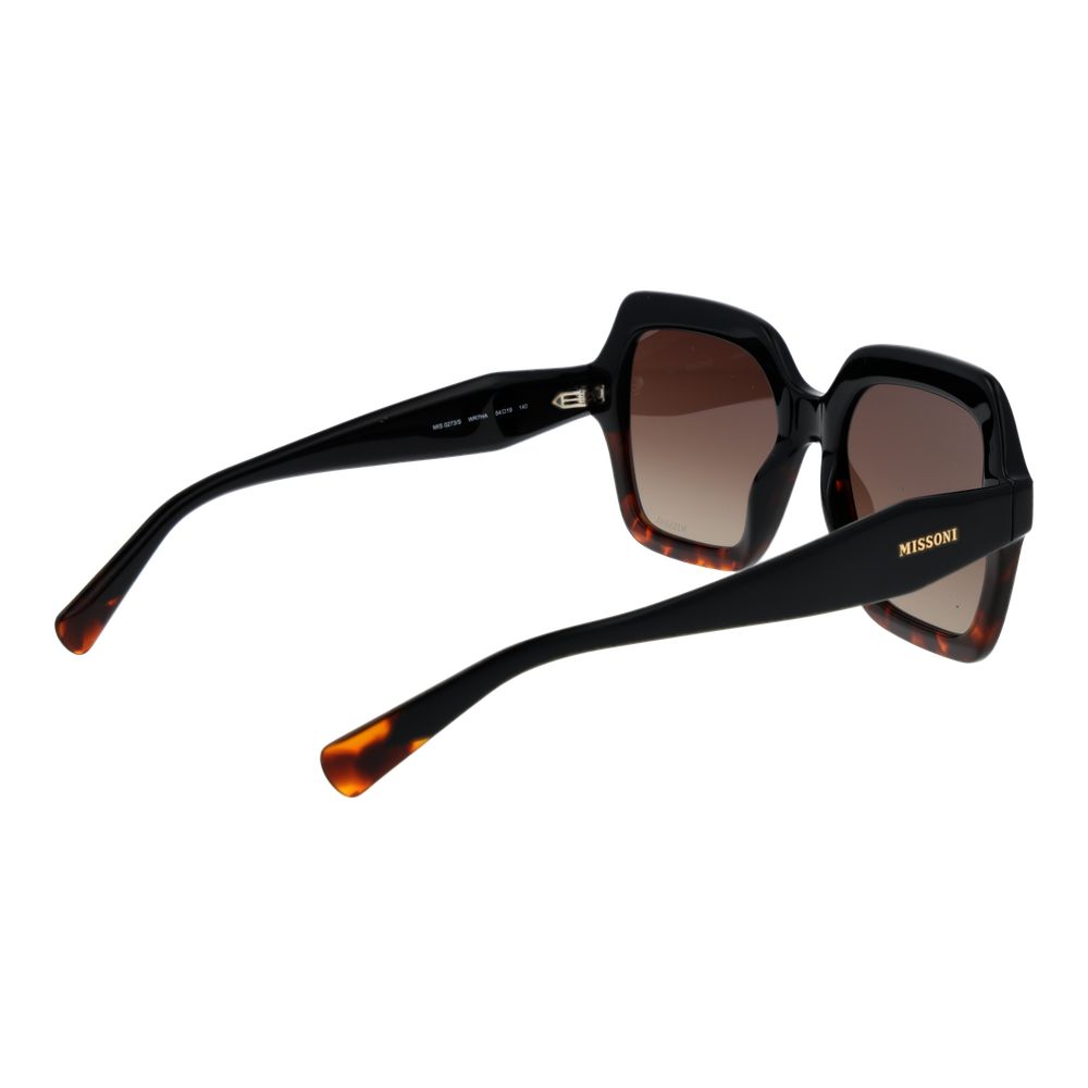 Missoni Women's Sunglasses – Black Square Frame, Brown Gradient Lenses