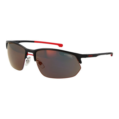Carrera Ducati Men’s Sunglasses – Black Half-Rim Frame, Mirrored Lenses