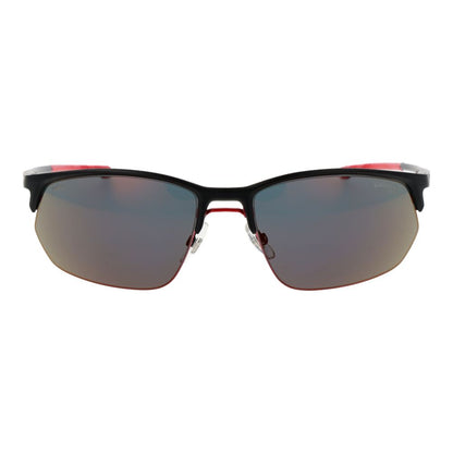 Carrera Ducati Men’s Sunglasses – Black Half-Rim Frame, Mirrored Lenses