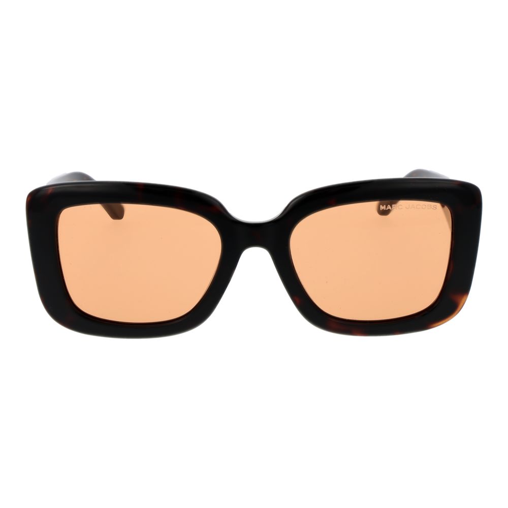Marc Jacobs Women’s Sunglasses – Brown Square Frame, Orange Lenses