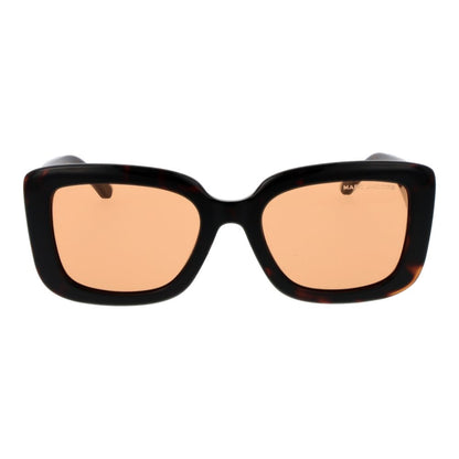 Marc Jacobs Women’s Sunglasses – Brown Square Frame, Orange Lenses