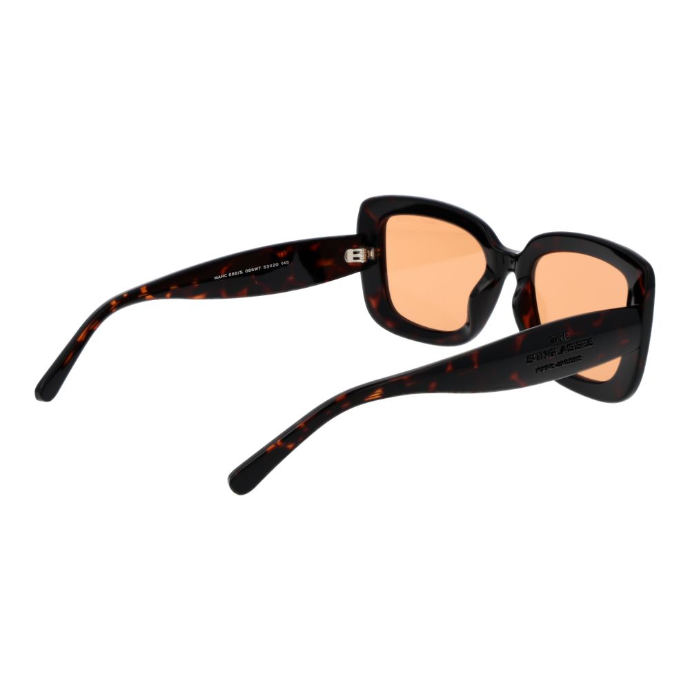 Marc Jacobs Women’s Sunglasses – Brown Square Frame, Orange Lenses