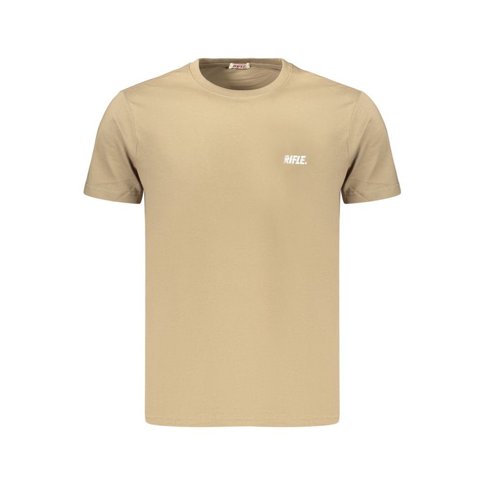Rifle Brown Cotton T-Shirt - Effortless Casual Wear