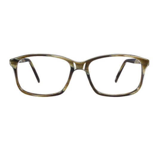 Andy Wolf Unisex Brown Acetate Glasses – Rectangle Frames
