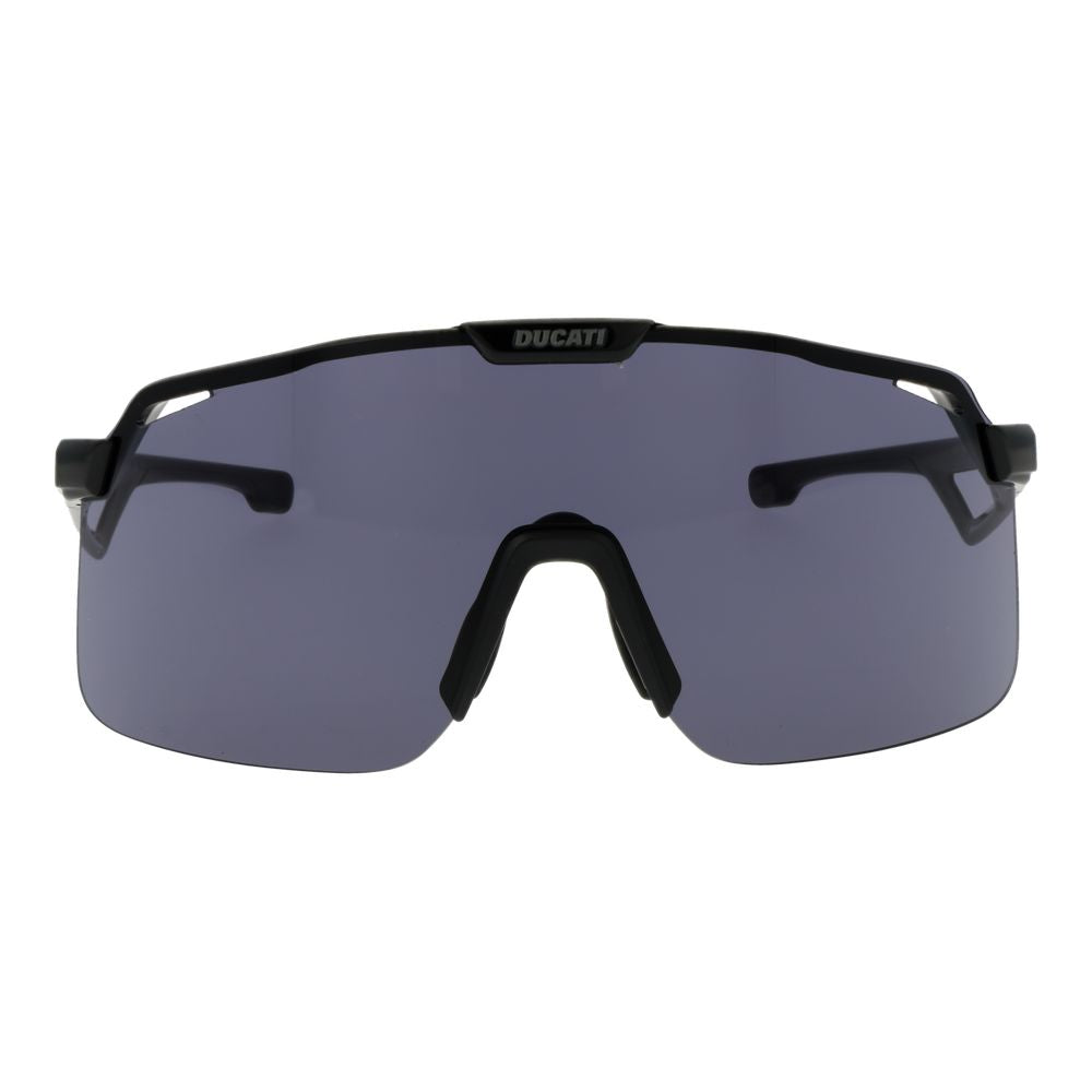 Carrera Ducati Men’s Sunglasses – Black Half-Rim Frame, Grey Lenses