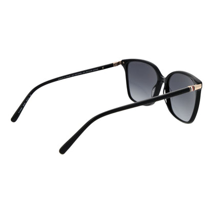 Tommy Hilfiger Women’s Sunglasses – Black Square Frame, Grey Gradient Lenses