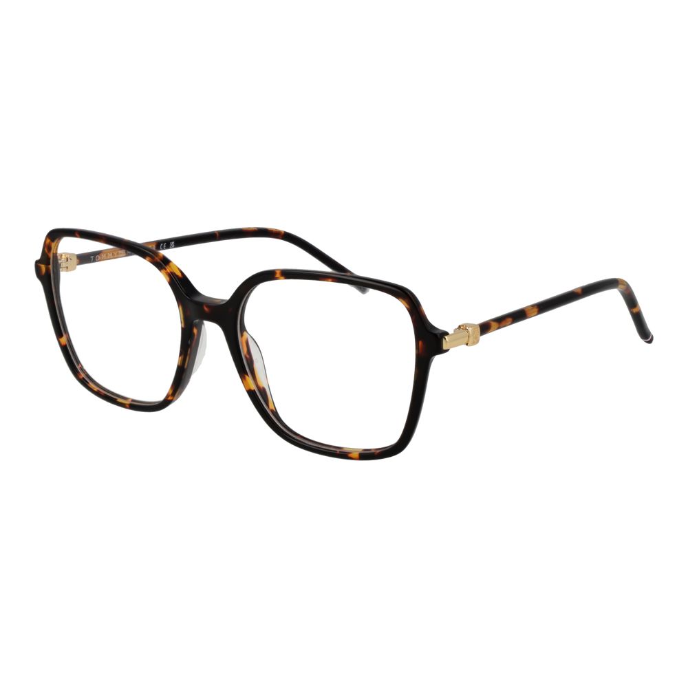 Tommy Hilfiger Women’s Brown Acetate Glasses – Square Frames