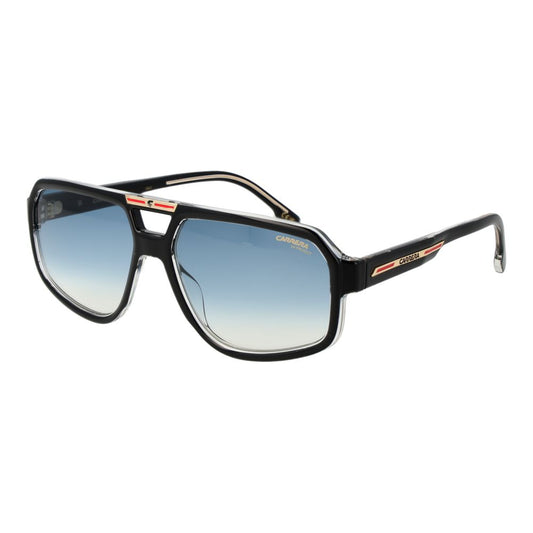 Carrera Black Polyamide Sunglasses – Aviator Frame, Blue Gradient Lenses