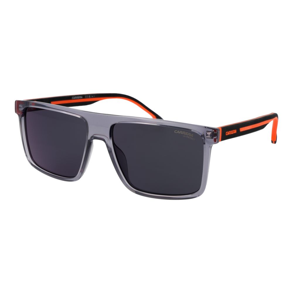 Carrera Men’s Sunglasses – Grey Square Frame, Mirrored Lenses