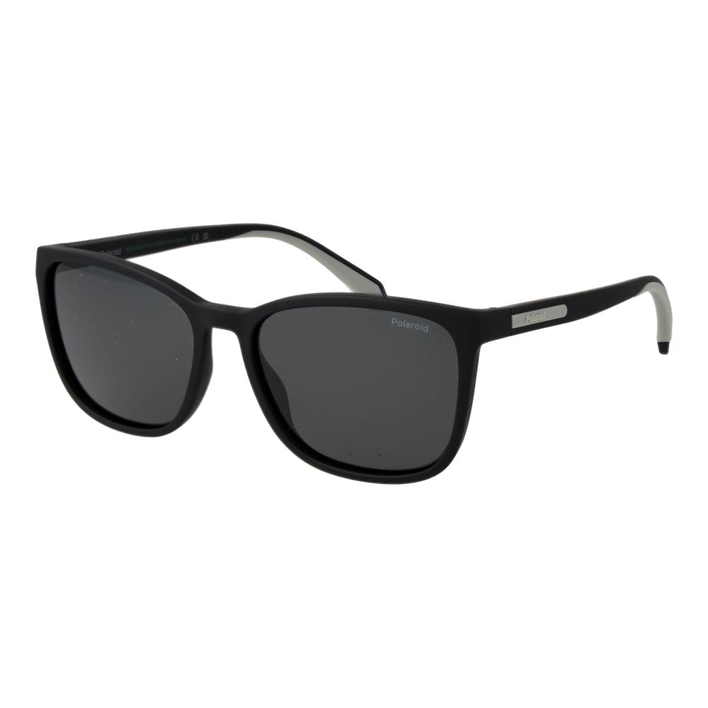 Polaroid Women's Sunglasses – Black Square Frame, Grey Polarized Lenses