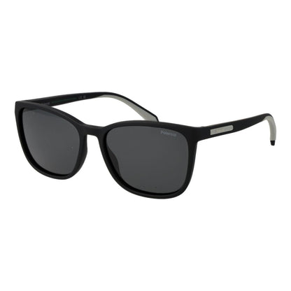 Polaroid Women's Sunglasses – Black Square Frame, Grey Polarized Lenses