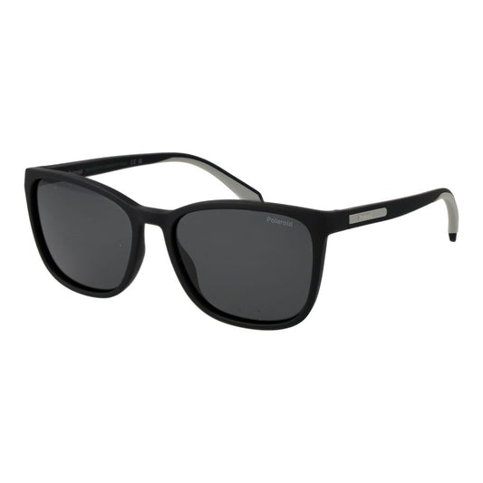 Polaroid Women's Sunglasses – Black Square Frame, Grey Polarized Lenses