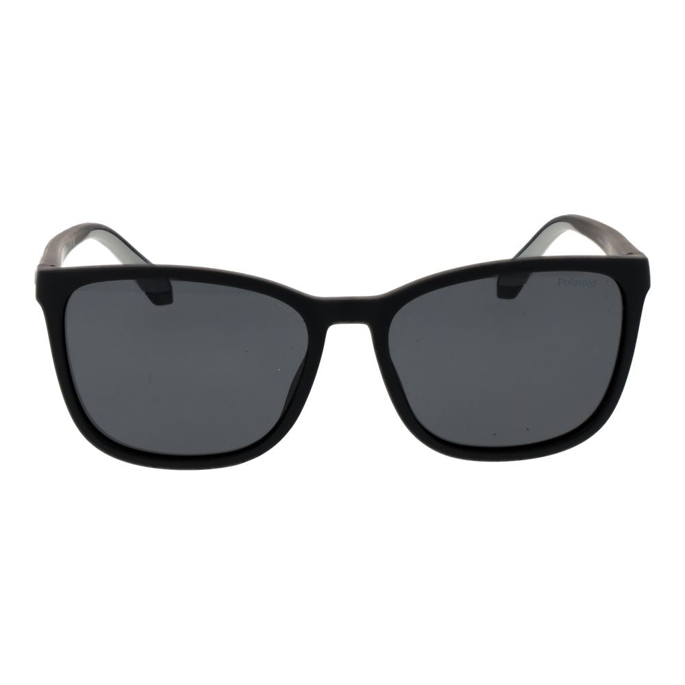 Polaroid Women's Sunglasses – Black Square Frame, Grey Polarized Lenses