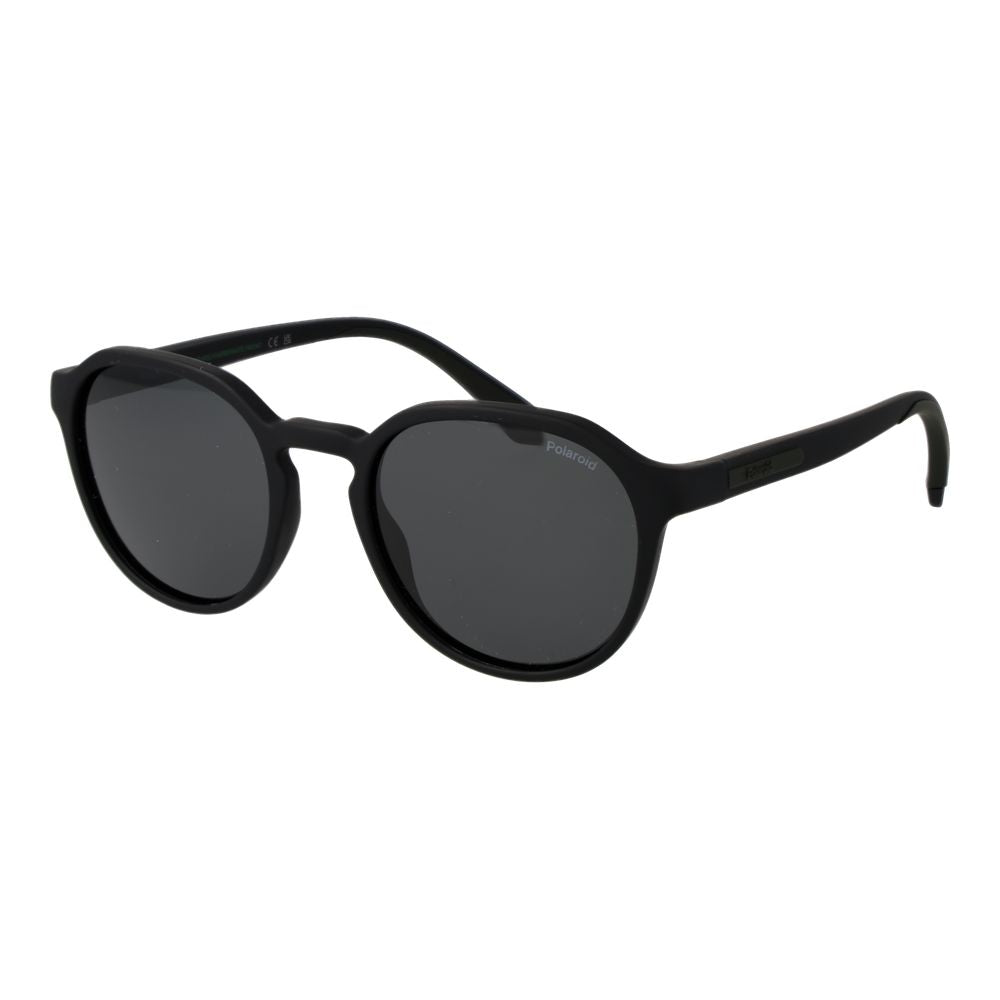 Polaroid Men’s Sunglasses – Black Square Frame, Grey Polarized Lenses