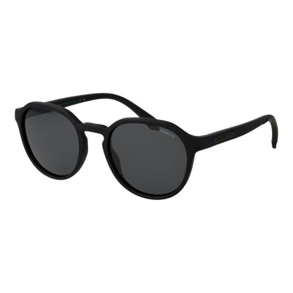 Polaroid Men’s Sunglasses – Black Square Frame, Grey Polarized Lenses