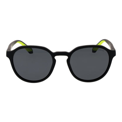 Polaroid Men’s Sunglasses – Black Full-Rim Frame, Grey Polarized Lenses