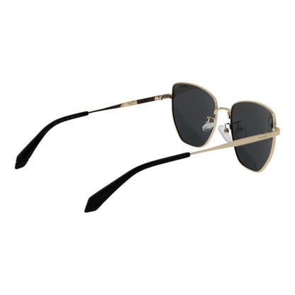 Polaroid Women's Gold Metal Sunglasses – Square Grey Polarized Lenses