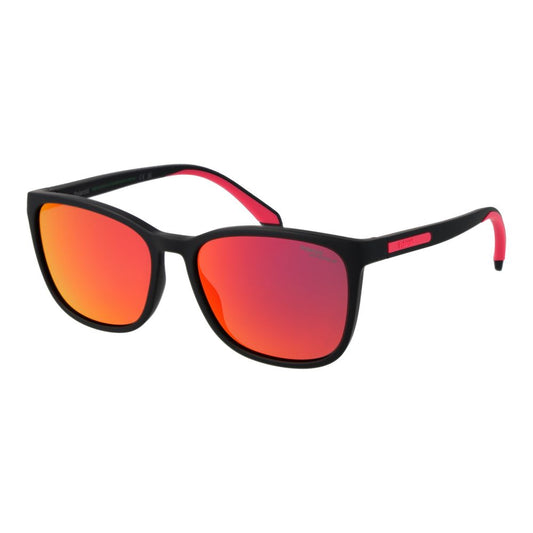 Polaroid Women’s Sunglasses – Black Square Frame, Grey Mirrored Lenses
