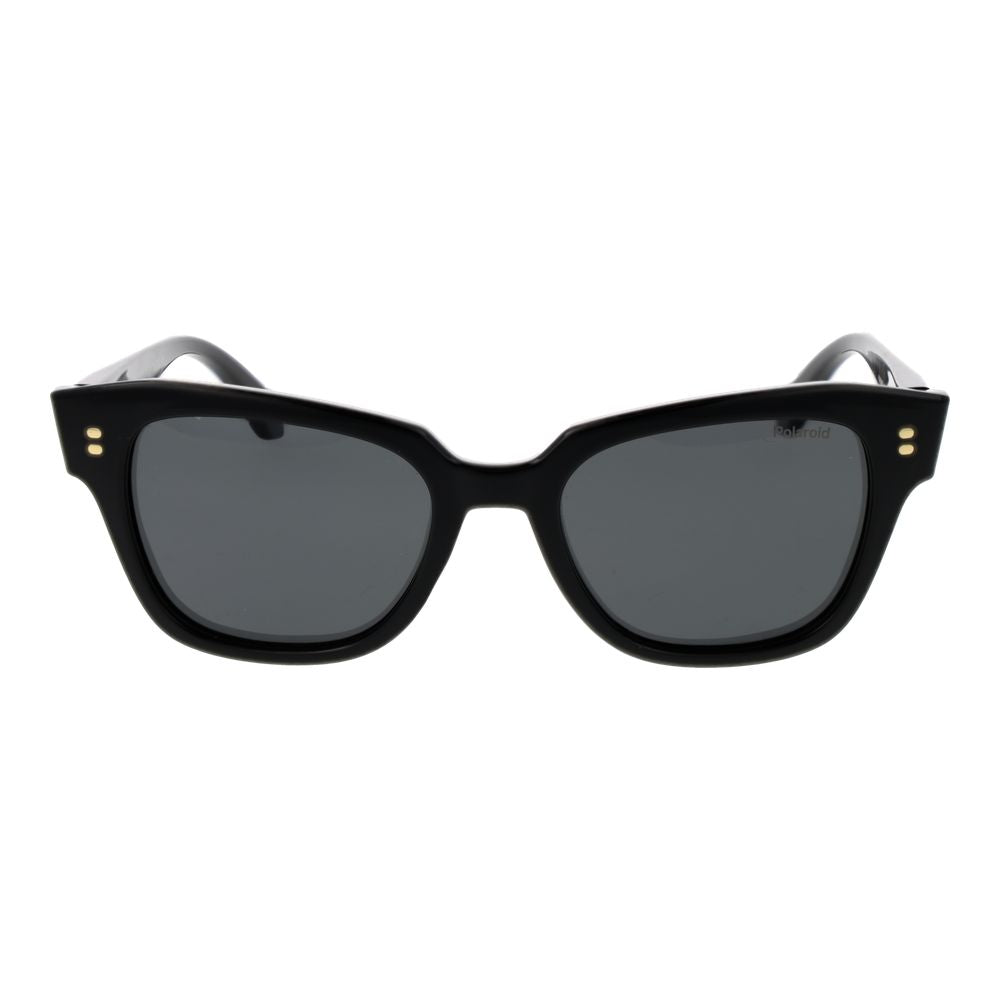 Polaroid Women’s Black Cat Eye Sunglasses with Grey Lenses