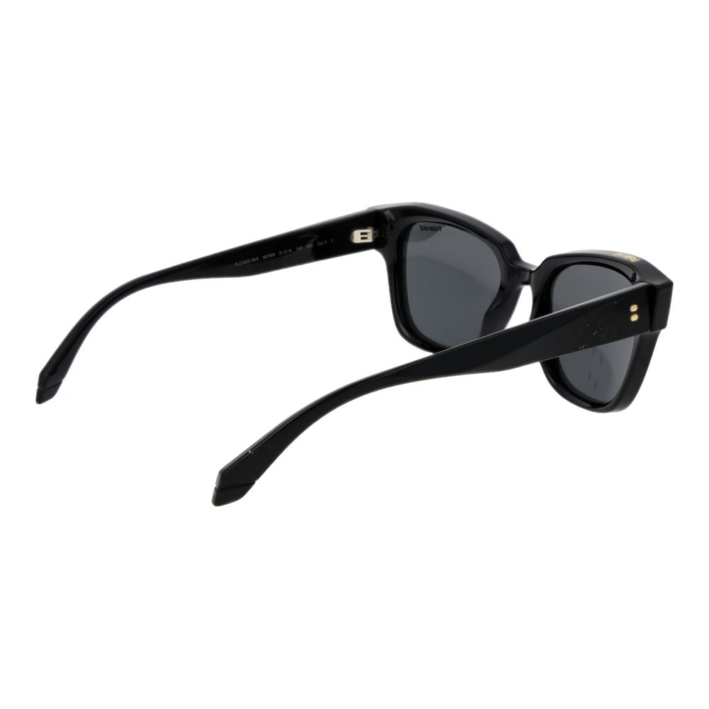 Polaroid Women’s Black Cat Eye Sunglasses with Grey Lenses
