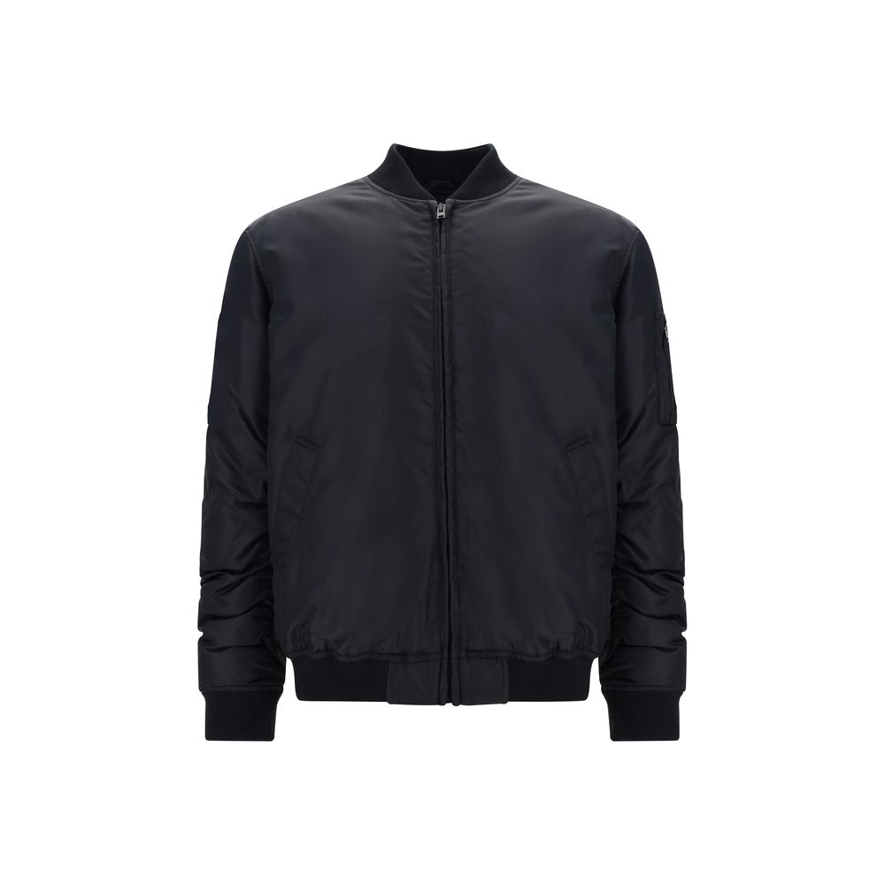 Moschino Black Polyamide Bomber Jacket IT46 | S
