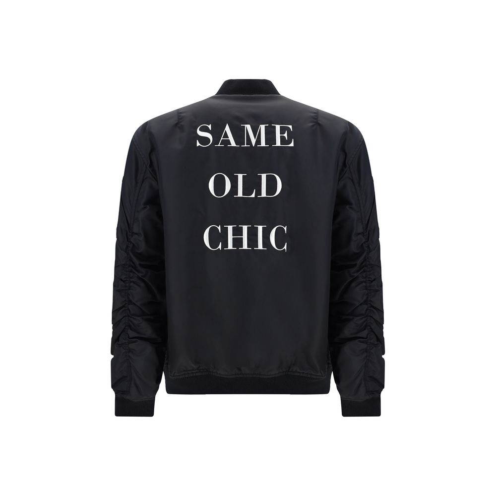 Moschino Black Polyamide Bomber Jacket IT46 | S
