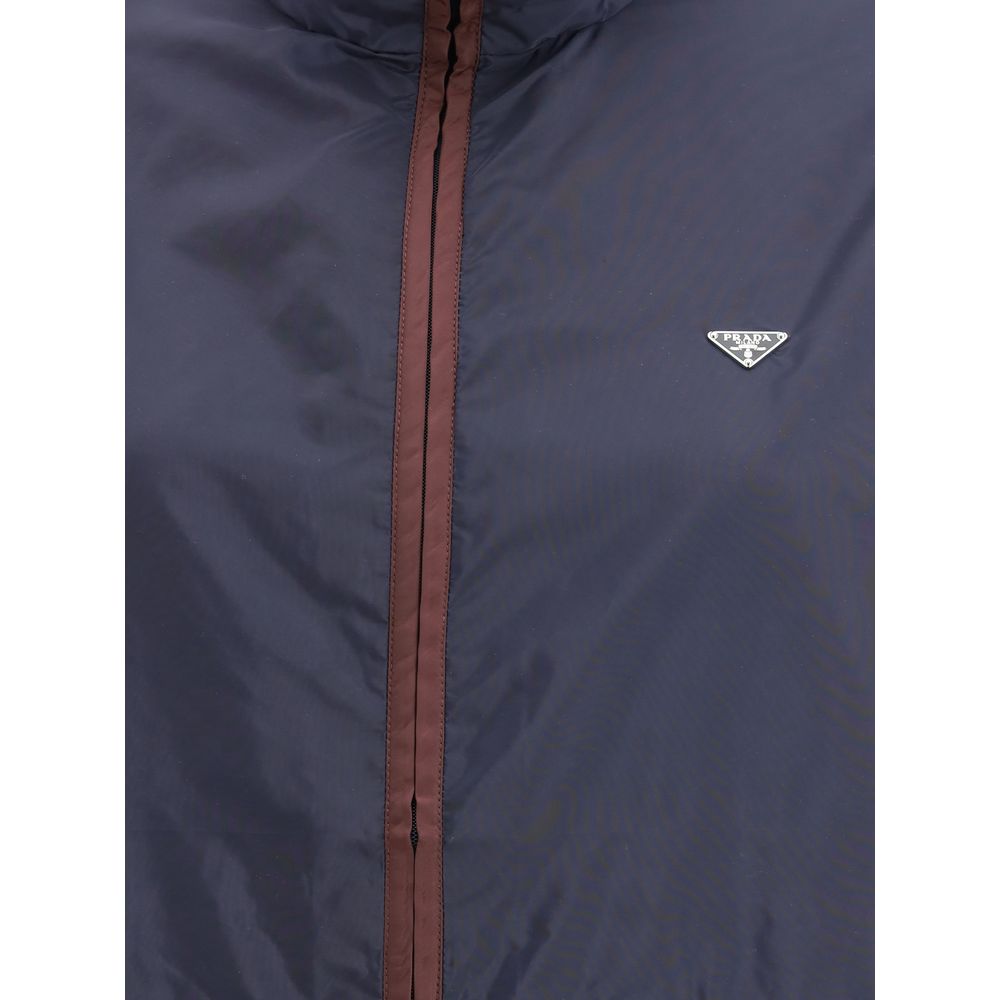 Prada Re-Nylon Blouson Jacket in Blue