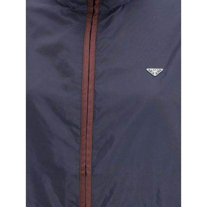 Prada Re-Nylon Blouson Jacket in Blue