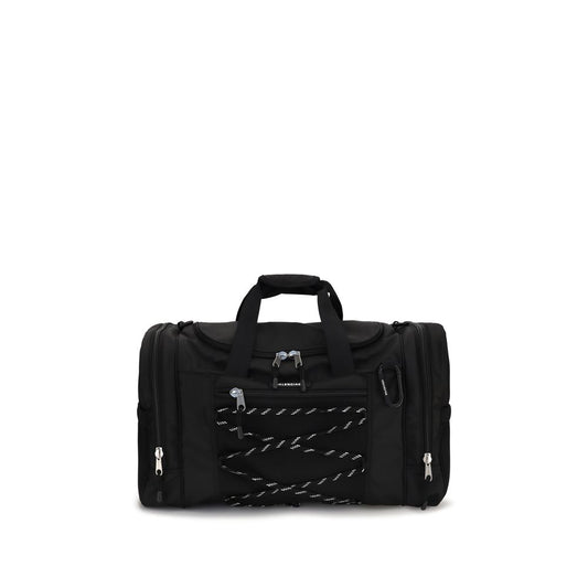 Balenciaga Black Calf Leather Hyke Gym Shoulder Bag