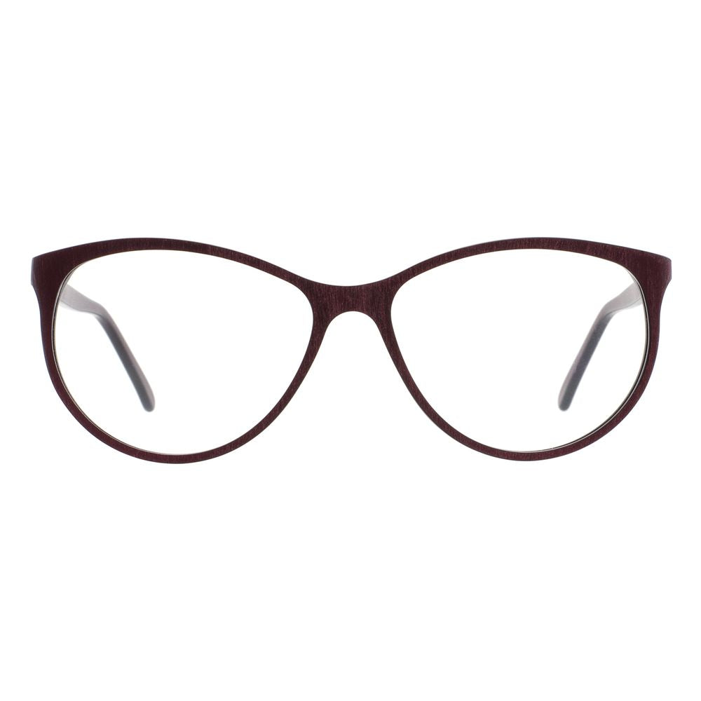 Andy Wolf Women’s Optical Glasses – Burgundy Oval Frames