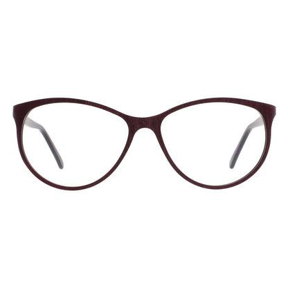 Andy Wolf Women’s Optical Glasses – Burgundy Oval Frames