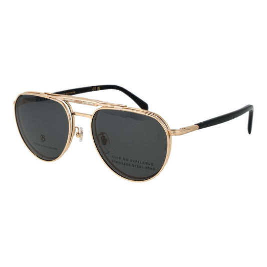 David Beckham Men's Gold Aviator Sunglasses – Grey Polarized Lenses