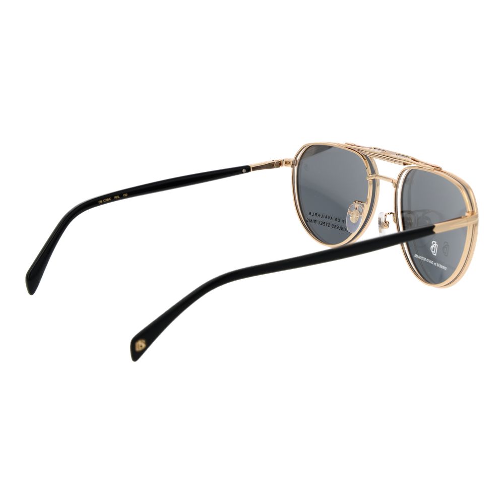 David Beckham Men's Gold Aviator Sunglasses – Grey Polarized Lenses