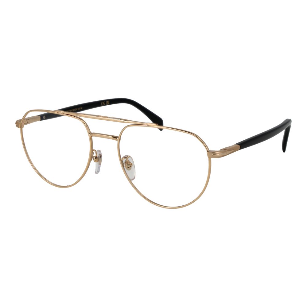 David Beckham Men's Gold Aviator Sunglasses – Grey Polarized Lenses