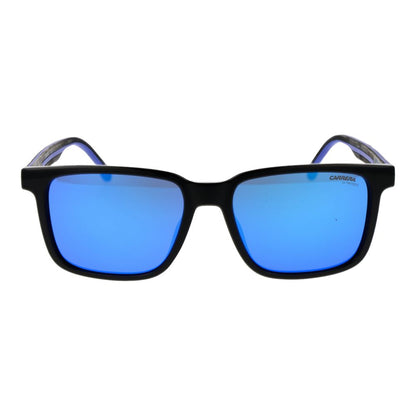 Carrera Men’s Sunglasses – Black Rectangle Frame, Yellow Mirrored Lenses