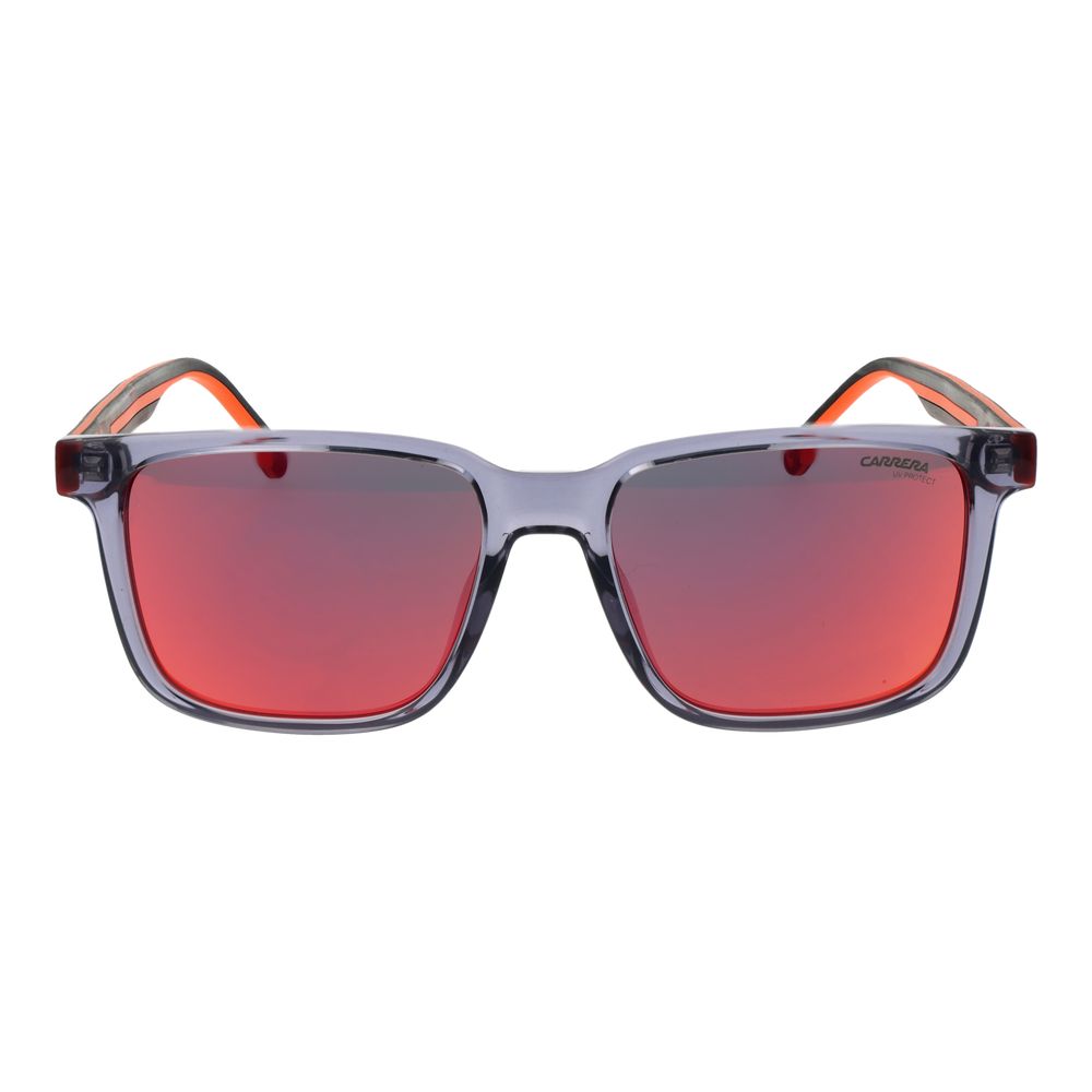 Carrera Men’s Sunglasses – Grey Rectangle Frame, Mirrored Lenses