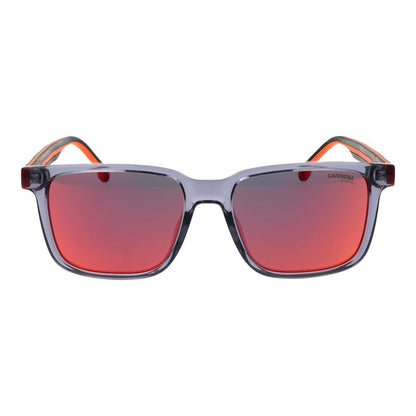 Carrera Men’s Sunglasses – Grey Rectangle Frame, Mirrored Lenses