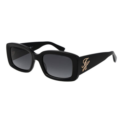Tommy Hilfiger Women’s Sunglasses – Black Rectangle Frame, Grey Gradient Lenses