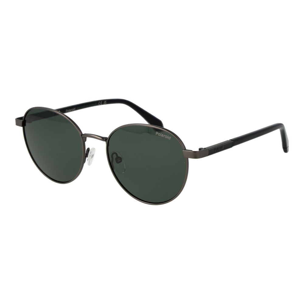 Polaroid Men's Sunglasses - Grey Metal Frame, Green Polarized Lenses