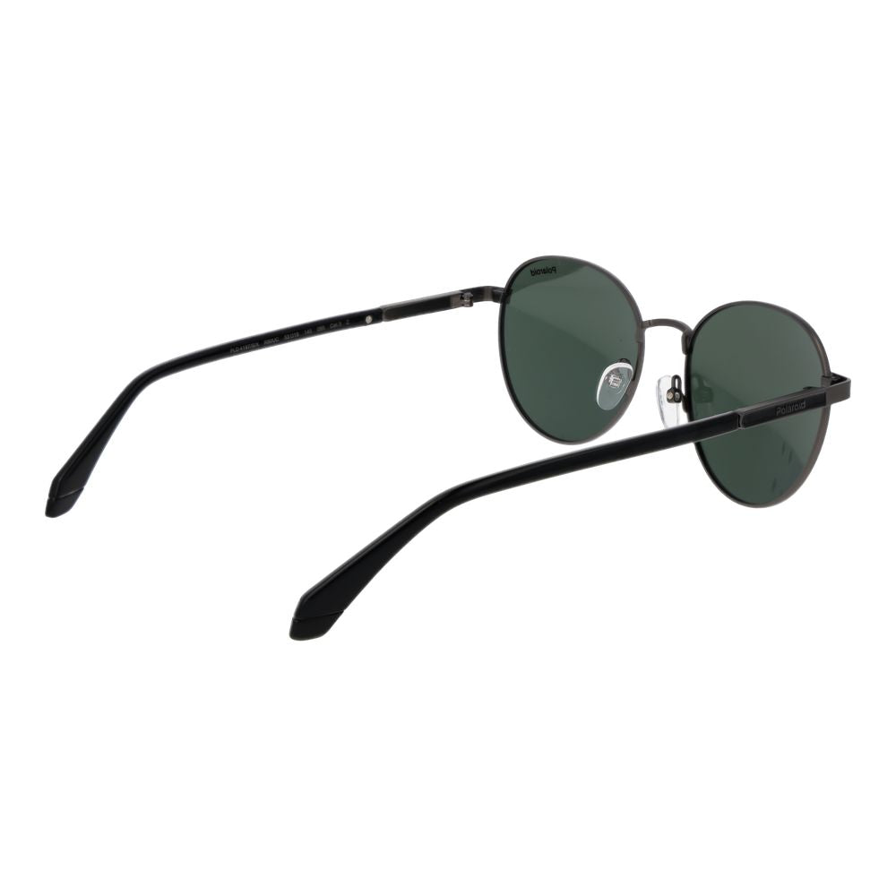 Polaroid Men's Sunglasses - Grey Metal Frame, Green Polarized Lenses