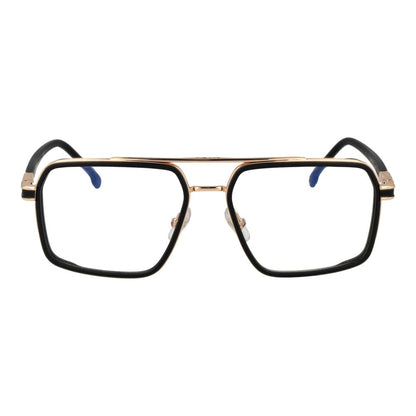 Carrera Black Metal Glasses – Square Full-Rim Frames