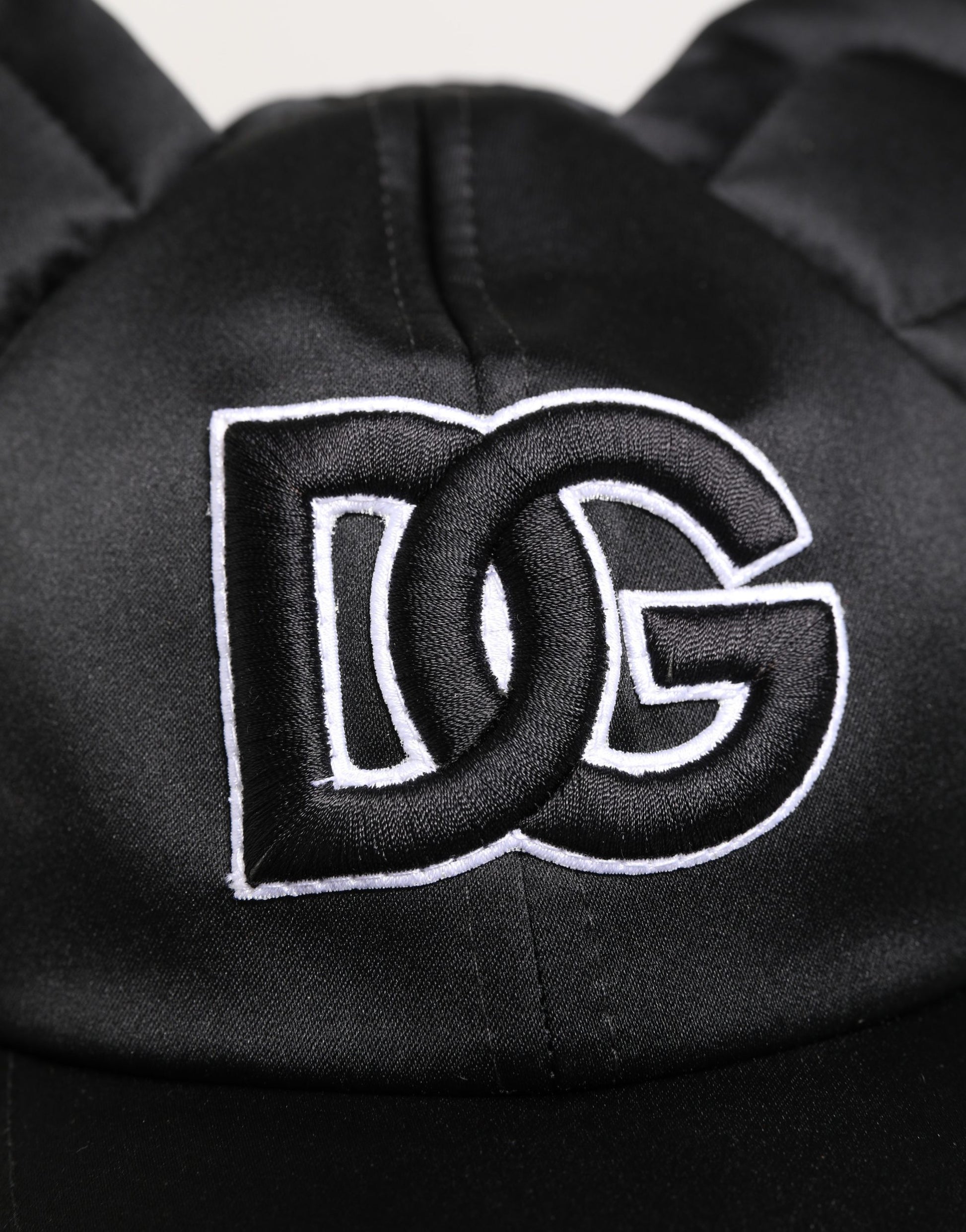 Dolce & Gabbana Men's Black Velvet Animal Ears Baseball Cap Hat