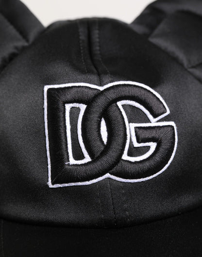 Dolce & Gabbana Men's Black Velvet Animal Ears Baseball Cap Hat