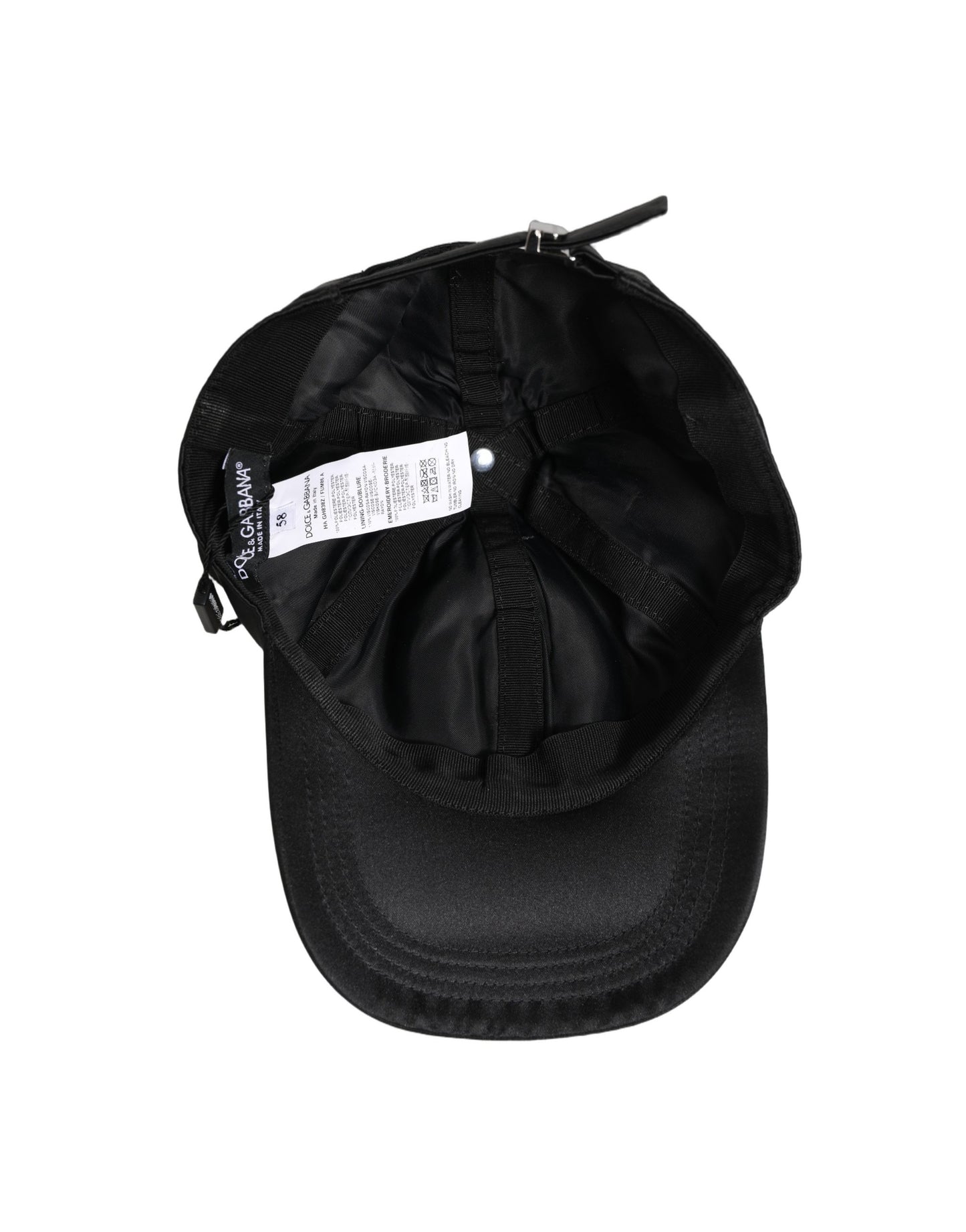 Dolce & Gabbana Men's Black Velvet Animal Ears Baseball Cap Hat