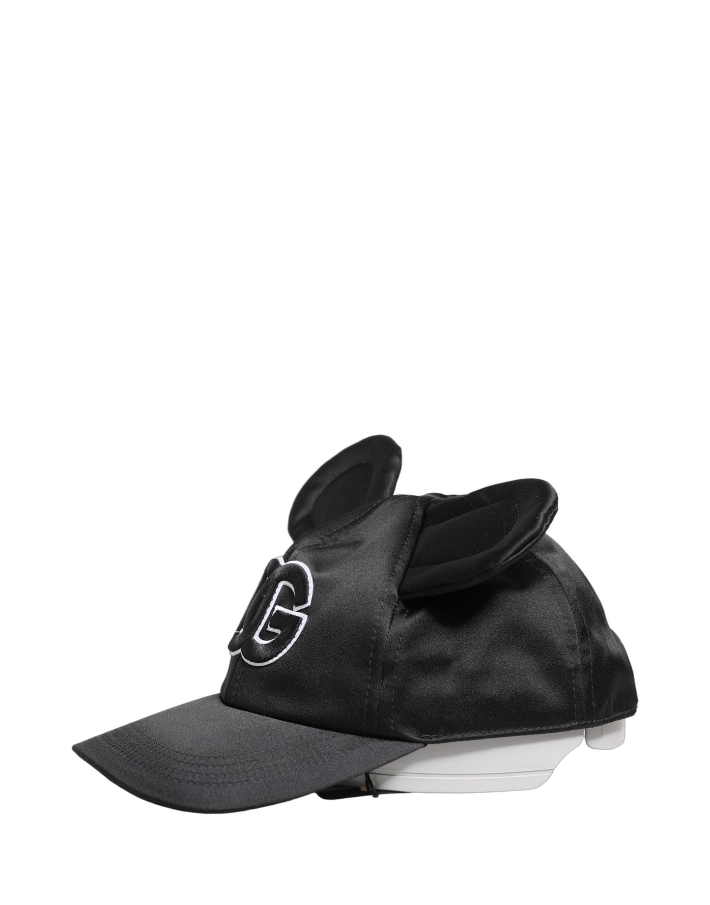 Dolce & Gabbana Men's Black Velvet Animal Ears Baseball Cap Hat