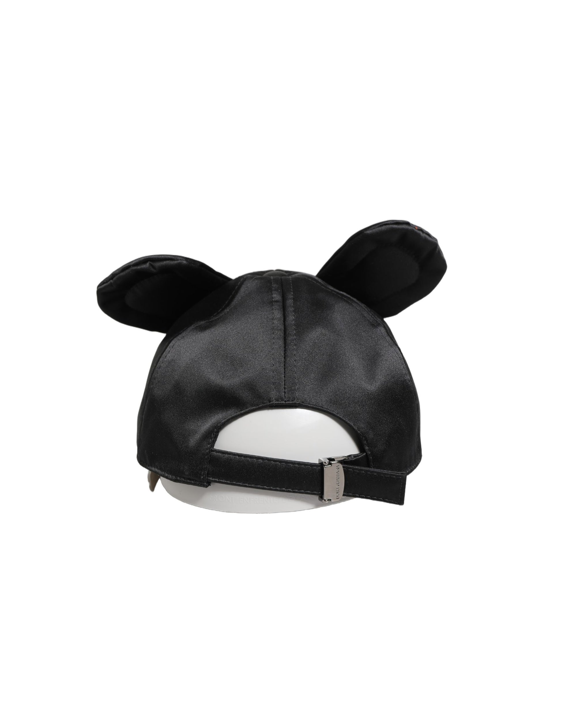 Dolce & Gabbana Men's Black Velvet Animal Ears Baseball Cap Hat